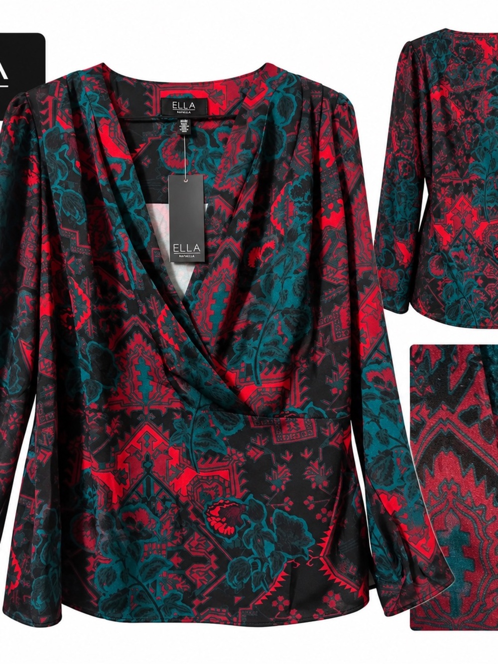 Blouse with long sleeves